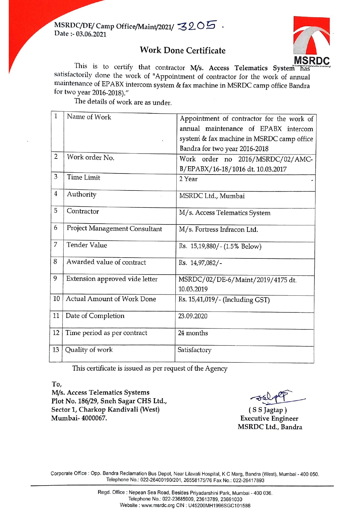 Maharashtra State Road Development Corporation Limited
